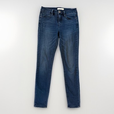 Women s Size 25 Unpublished Skinny Jeans Stretch Denim Dark Blue Mid rise