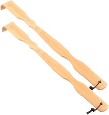 Back Scratcher Bamboo Wooden 17 Long Handle Body Massager Renook Natural
