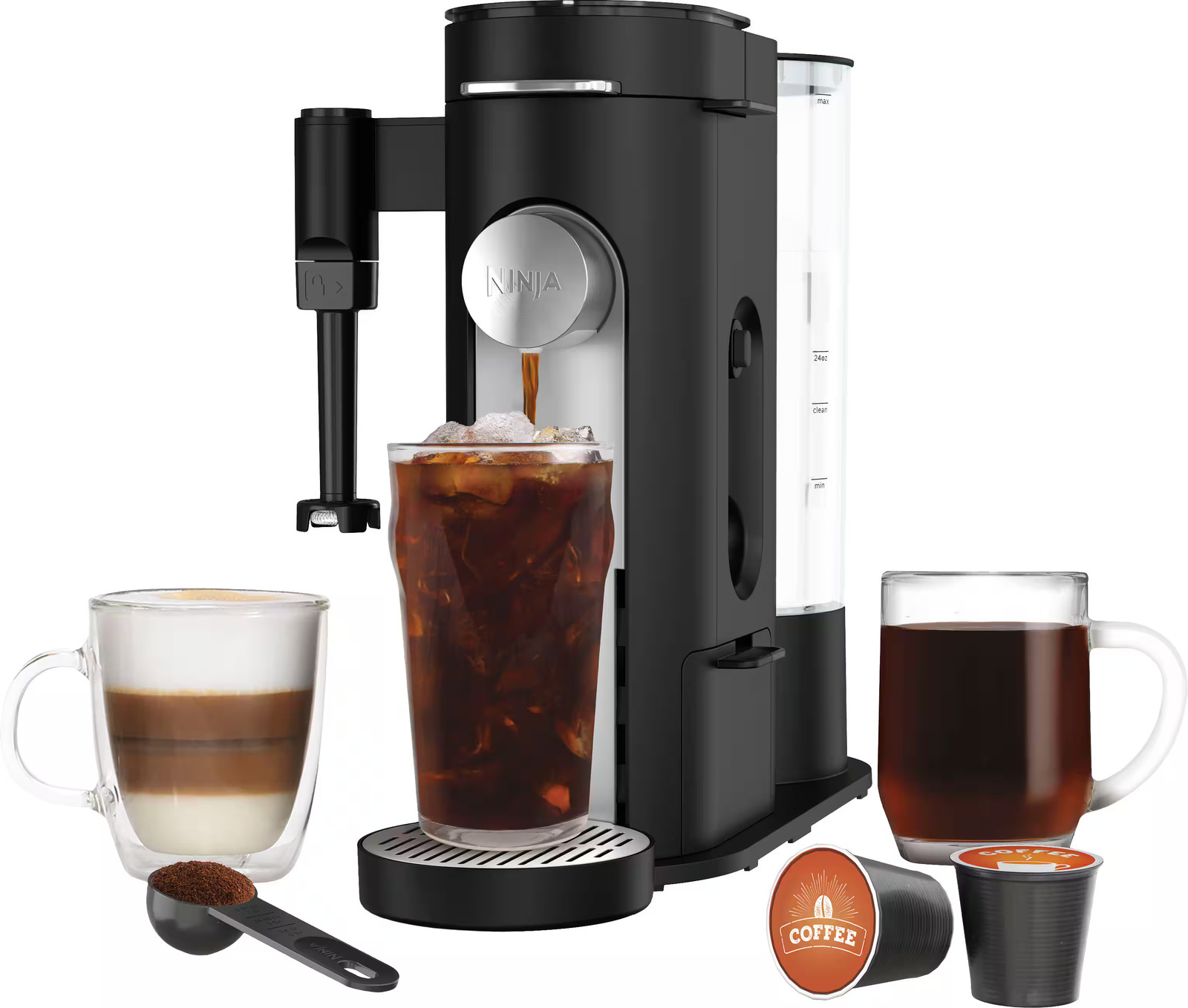 Ninja - Pods & Grounds Specialty Single-Serve Iced Coffee Maker, K-Cup Pod Co...