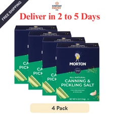 Morton Canning & Pickling Salt for Preserving and Pickling, 4 LB Box (4 pack)