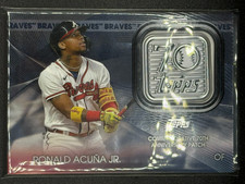 2021 Topps Series Update Blue Ronald Acuna Jr. 70th Anniversary Logo Patch #T70P