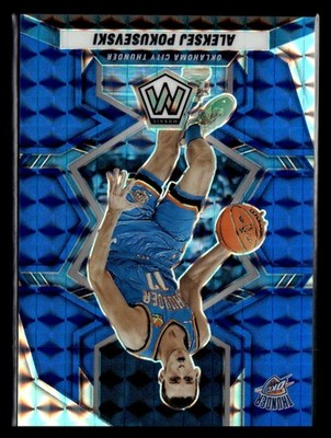 2021-22 Panini Mosaic Blue /99 #190 Aleksej Pokusevski Oklahoma City Thunder