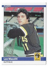 1984 Fleer Baseball Lee Mazzilli Card #255 Pittsburgh Pirates