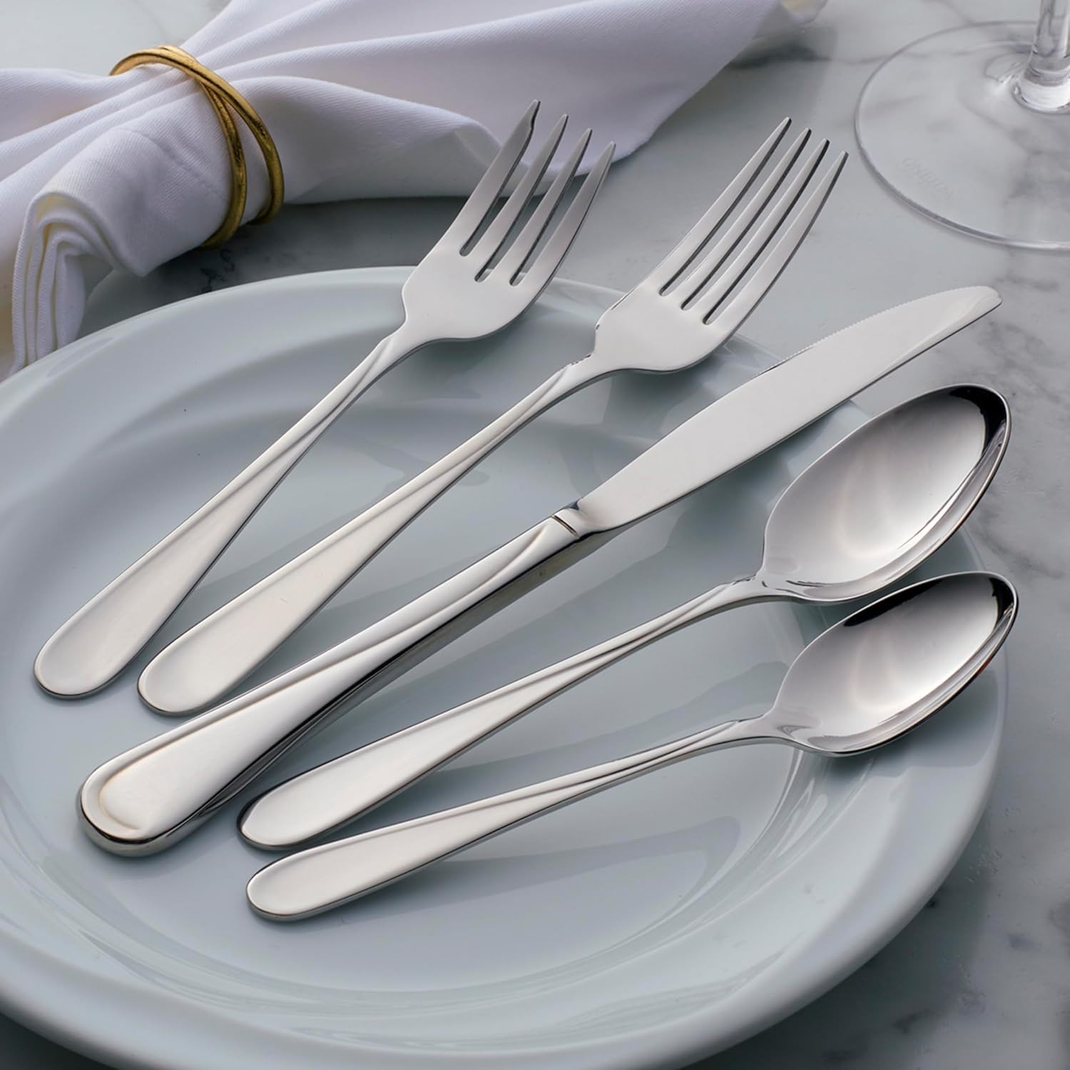 Flight Silverware Set for Dining Table, 65-Piece