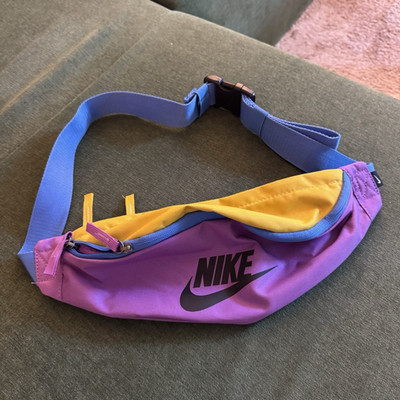 Nike Waist Pack Zip Belt Bag - Purple Yellow Blue
