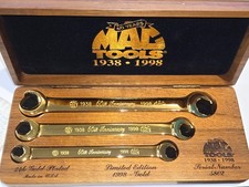 Mac Tools 1998 60th Anniversary Engraved 24k Gold Plated Wrench Set No.5802