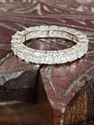 Vintage 925 Sterling Silver CZ Eternity Band Ring Size 10, 4g Missing 1 Stone