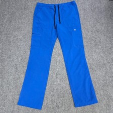 FIGS Cairo Scrub Pants Mens Large Tall Blue Cargo Drawstring Medical Uniform