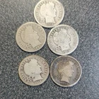 Barber Dimes 1896, 1901, 1912, 1913 Denver Mint Circulated Silver Coins #461