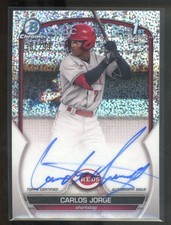 2023 Bowman Chrome Prospect Speckle Refractor /299 Carlos Jorge CPA-CJ Auto Reds