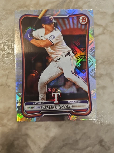 2026 Bowman Wyatt Langford "Retro LOGO FOIL" SSP Texas Rangers L03