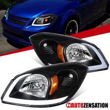 Black Fit 2005-2010 Chevy Cobalt 07-09 Pontiac G5 Led Tube Headlights Leftright Black Fit 2005-2010 Chevy Cobalt 07-09 Pontiac G5 Led Tube Headlights Leftright