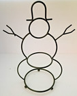 Black Metal Snowman Mug Holder Display Rack Countertop Coffee Cup Stand Holiday  — photo 1