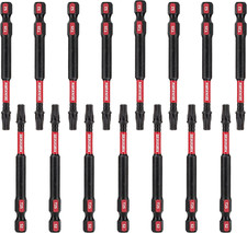 15Pieces T25 3 In. Impact Tough Magnetic #25 Torx Head Power Bits, S2 Alloy Stee