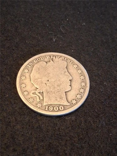 1900 CIRCULATED Barber Silver Half Dollar                            #MF-1241