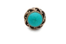 Vintage Taxco Mexico Sterling Silver 925 Turquoise Ring Size 6.5