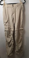 Columbia PFG Omni-Shade Cargo Pants Women s 8 Regular Khaki Fishing Hiking