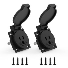 US Standard Water-Proof Power Outlet 15Amp 3-Hole Socket, 125Volt Power Outle...