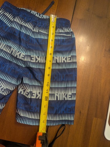 Nike Boys Small Ticker Tape Volley Swim Trunk Shorts Blue NESSE803-440 - Picture 8 of 12