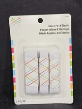 3 Piece Sewing Elastic Value Pack Prym New 1/4" -1/2"  3/4" = 3 1/2 Yds Assorted