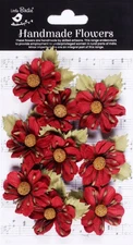 Little Birdie Wendy Paper Flowers 9/Pkg-Cardinal Red