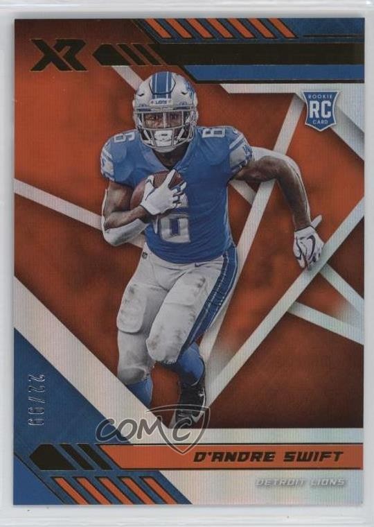 2020 Panini XR Rookie Orange 22/99 D'Andre Swift #109 14h3