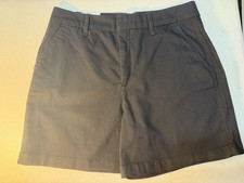 NWT Gloria Vanderbilt Women's Chino Shorts, Black, Size 14 NEW FREE SHIP