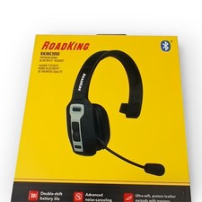 RoadKing RKING3000 Noise Cancelling Bluetooth Headset w/ Mic Premium Untested