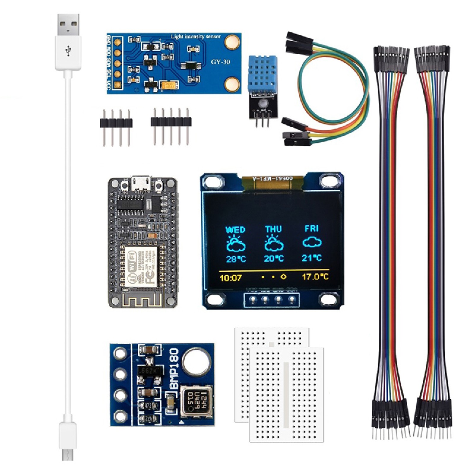 Kit Temperature Humidity Lcd Display Component Kit