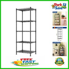 Versatile 5-Shelf Metal Storage Unit for Kitchen, Laundry & Office | 500 lbs Max