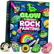 Kids Rock Painting Kit - Glow in The Dark - Gifts Arts  Glow in the Dark