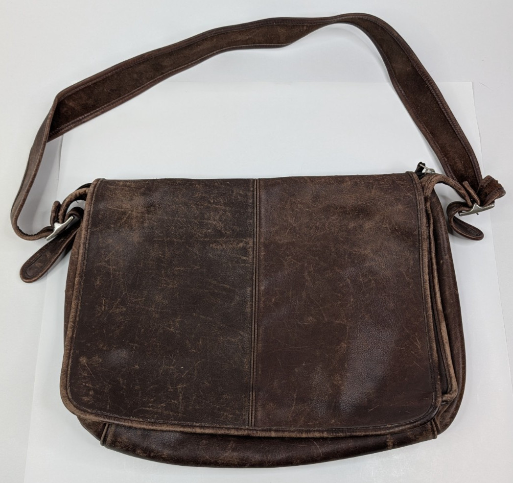 Vintage Coach 5206 Messenger Laptop Bag USA Brown Leather Co