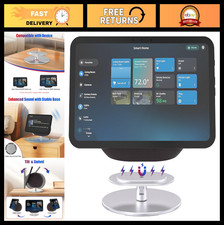 360  Swivel Adjustable Desk Stand for Echo Show 8  11 - Stable Aluminum, Non-Sl