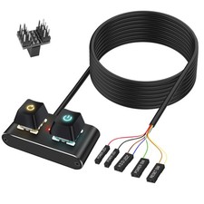 XMSJSIY PC Power Button Desktop Computer External Switch with RGB...