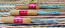 3 Bamboo Handle Aluminum Crochet Hooks Size M13/9mm B3206 Susan Bates - NEW