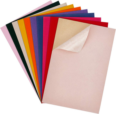 20PCS Mixed Color Velvet Adhesive Back Sheet 11.6'' x 7.8'' Jewelry Box Liner Fabr