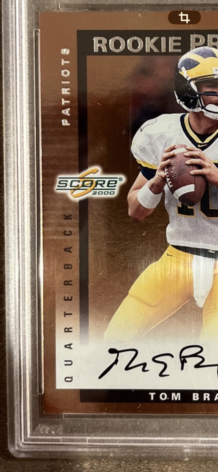 🟦🔥Tom Brady🔥🟥 2000 Score RC Rookie Preview Autograph #SR 41 PSA 8 AUTO 10 view 10