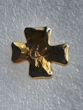 Christian Lacroix Golden Cross Pin's. Collection brooch jewelry, perfume luxury