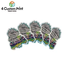 100pcs Cartoon Special-shaped Gule Foil Mylar Bag Zip Seal Bag Resealable 3.5g