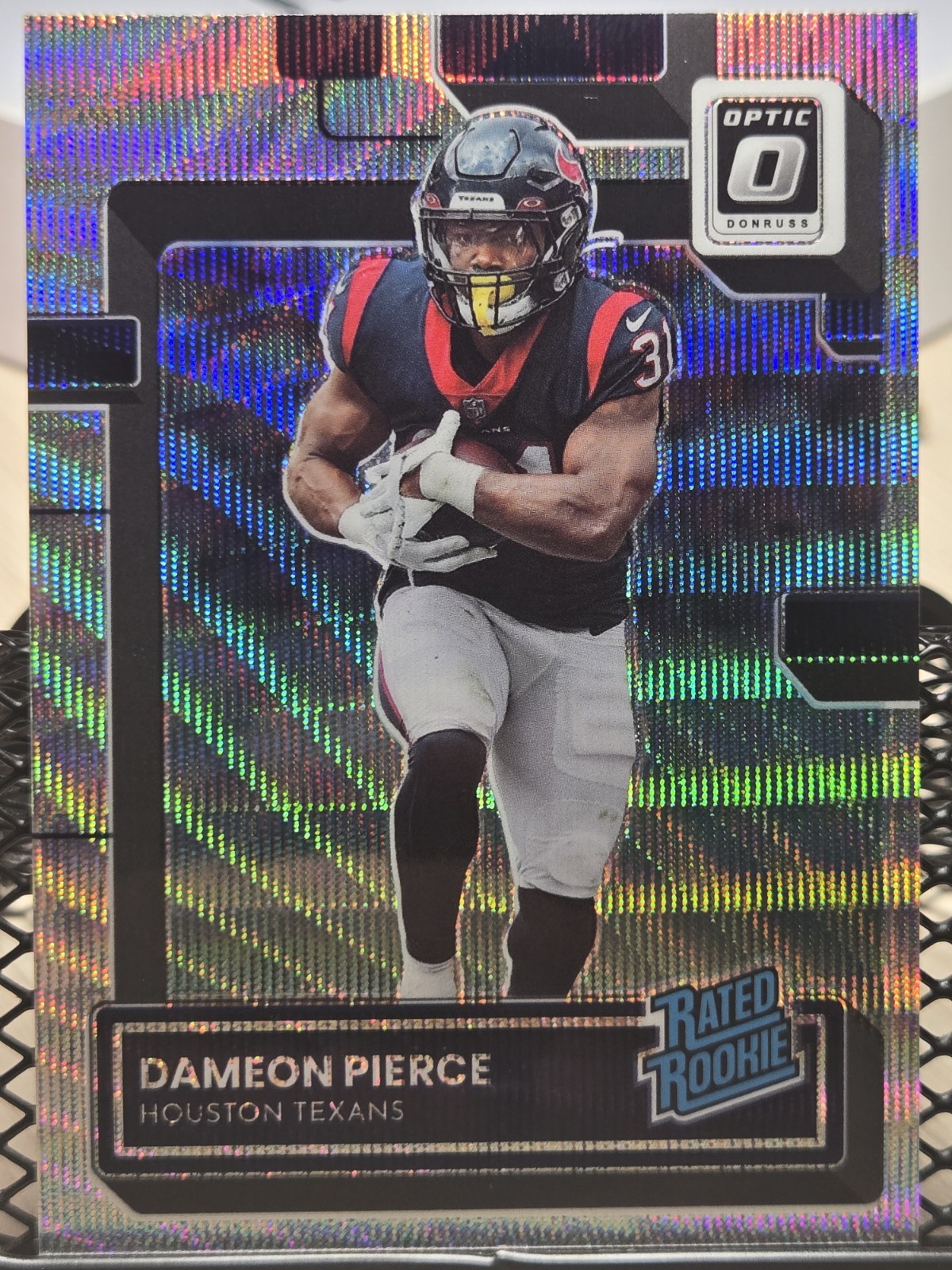 Dameon Pierce 2022 Optic Premium Rookie Silver Wave /300 Prizm #240 PWE