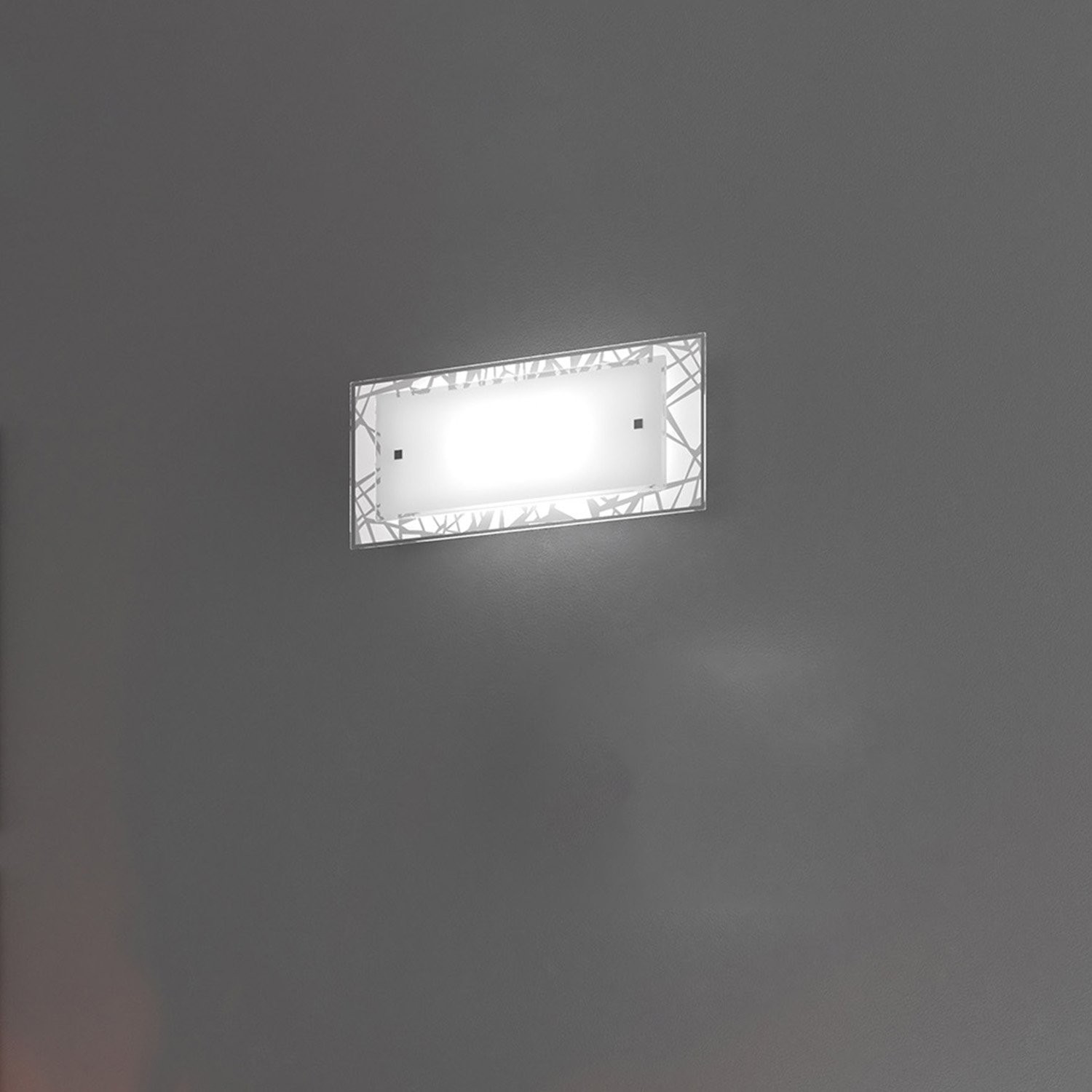 Illuminazione Parete Stripes Contemporanea - Vetro Bianco 2 Luci E27
