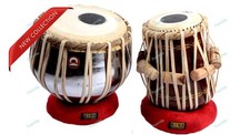 Bina Tabla Paar Nr. 47 Steel Bayan, Sheesham Wood Dayan Musikinstrument