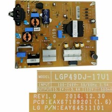 Power supply LG EAX67189201 1.6 EAY64511101 LGP49DJ-17U1, LG 49UM71