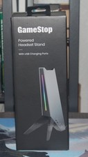 GameStop Powered Headset Stand With Multi Connection USB Ports RGB Light Bar