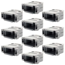 10x DB15 D-SUB 15 Pin Plastic Hood Cover Shell Screw Type Solder Cup Connector