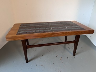 Teak Beistelltisch Vintage Tisch 50er 60er Holz Danish Design Mid Century Blumen