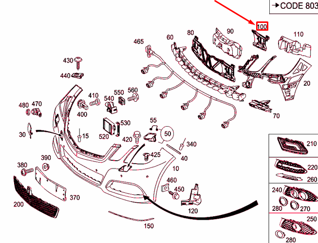 MERCEDES-BENZ E W212 Verstärkung Stoßstange Vorne Rechts A2128851016