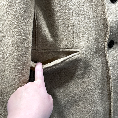 Tommy Hilfiger Wool Overcoat Mens 2XL XXL Tan Brown 100% wool trench - Picture 7 of 20