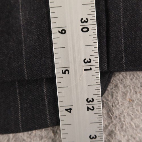 Tweed Suit M Gray Chalk Stripe 100% Wool Cashmere Twill Portugal 42R 36x26 - Picture 12 of 24