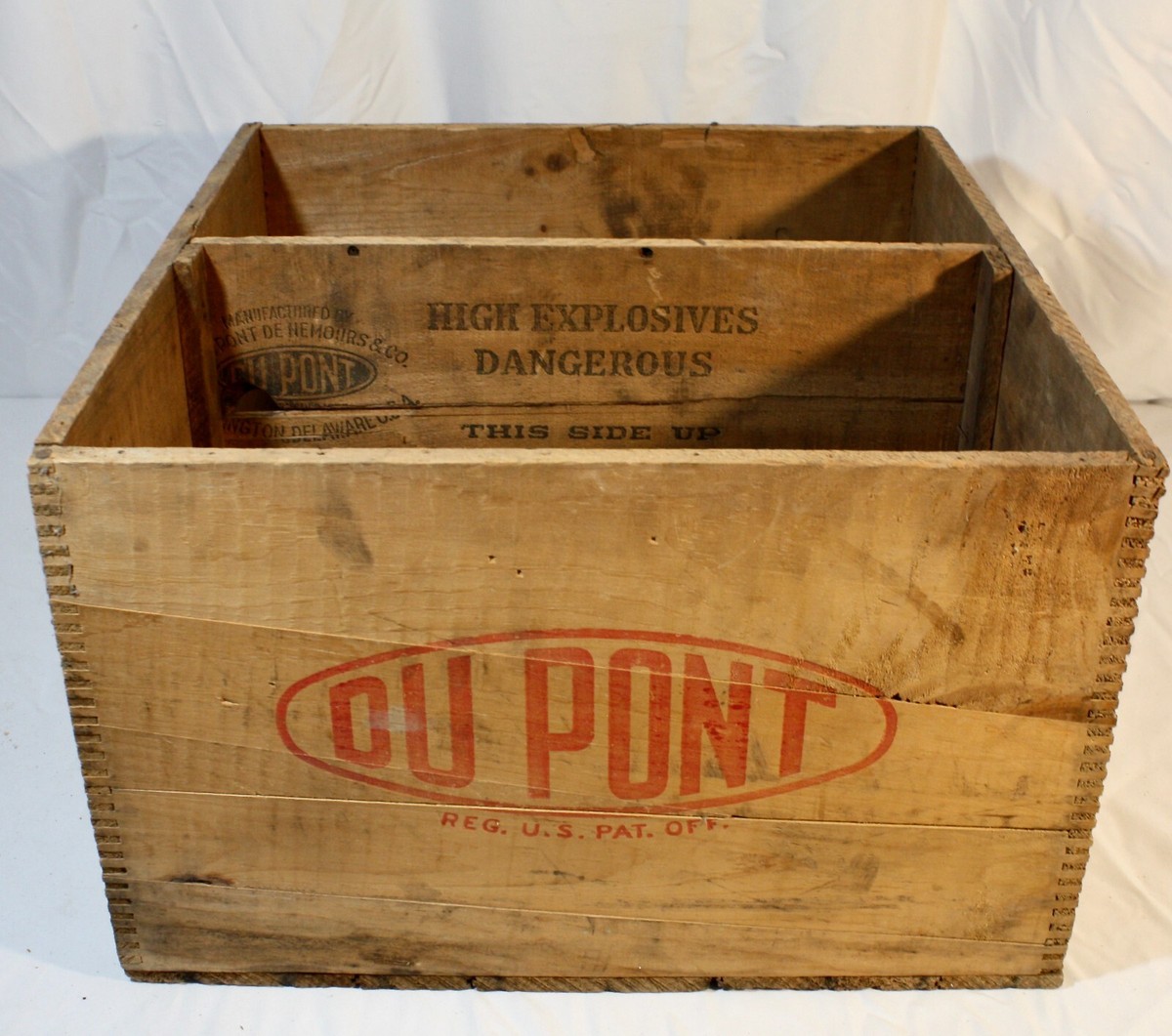 DUPONT Wood Crate Box That Once Held Dangerous High Explosives. | eBay